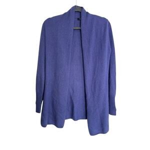 Lusso Womens Cashmere Royal Blue Cardigan S Regency Cozy Core Quiet Luxury FLAW